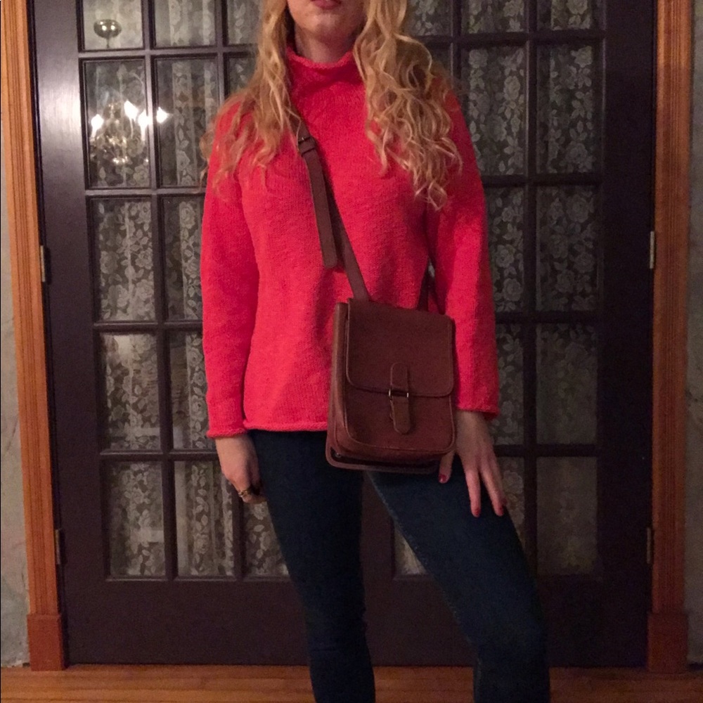 L.L. Bean Pink Turtleneck Sweater